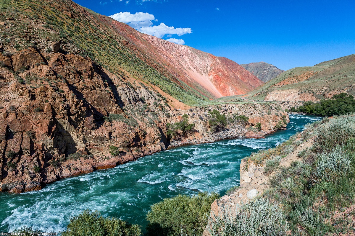 Fishing on the mountain river